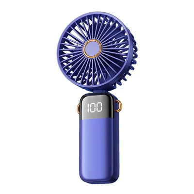 Kézi hordozható mini ventilátor, elektromos jéghűtő ventilátor - Kék