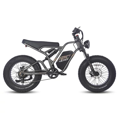 FAFREES F20 ULTRA elektromos kerékpár, 20*5 hüvelykes zsírgumi, 750 W-os kefe nélküli agymotor - Fekete és szürke