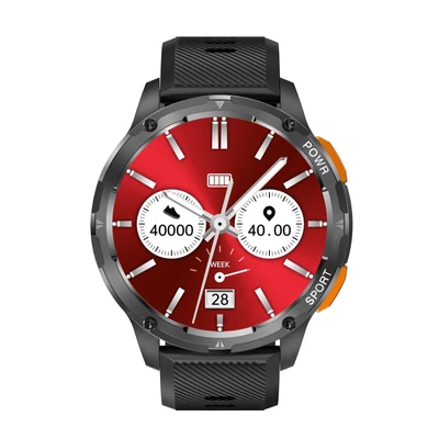 AK59 intelligens karkötős sportóra, 1,43 hüvelykes AMLOED érintőképernyős fitneszkövető - Fekete