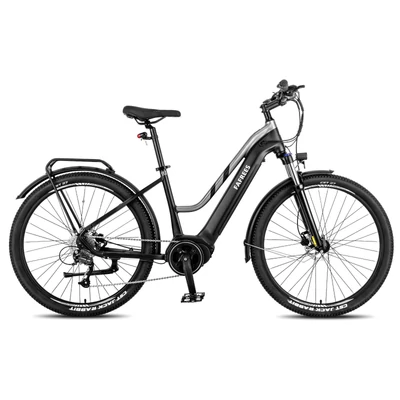 FAFREES FM8 elektromos kerékpár, 27,5 hüvelykes léggumik, 250 W-os középhajtású motor - Fekete