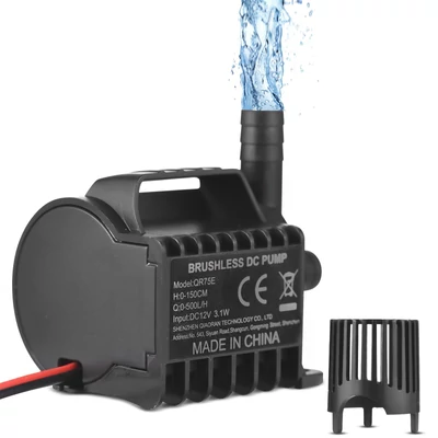 Merülő 12 V-os elektromos vízszivattyú, kis szökőkút szivattyú- max. 2m-es emeléssel, 330 l/h