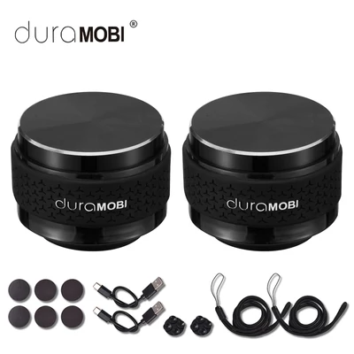 duraMOBI Hum-Pro Mini Bone Conduction vezeték nélküli BT 5.0 hangszóró, EQ mód színes környezeti fénnyel állítható, IP54 vízálló - Fekete, 2db