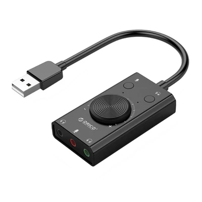 SC2 USB hangkártya, külső fejhallgató asztali számítógép notebook audio konverter hangerő állítható