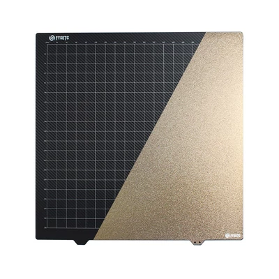 430x430 mm-es PEI építőlemez 3D nyomtatóágy kétoldali porbevonatú PEI + sima szénszálas felületű rugós acél rugalmas platform mágneses alap nélkül