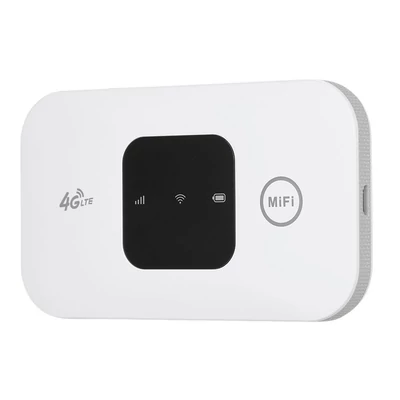 4G LTE mobil WiFi, hordozható WiFi Hotspot 150Mbps MiFi SIM-kártya nyílással (fehér)