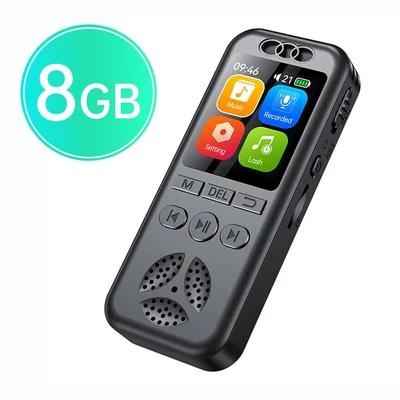 SU7 digitális hangrögzítő, hangaktivált hangrögzítés, zajcsökkentés MP3 zenelejátszóval - 8 GB