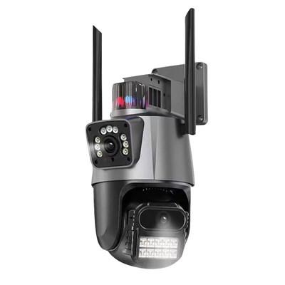 QS-JQ909AH-B 2MP+2MP vezeték nélküli monitoros kamera, kétlencsés falra szerelhető intelligens WiFi kamera