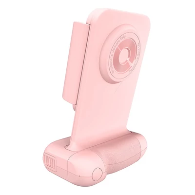RX01 okostelefon fényképezőgép pattintható markolata – 15 W vezeték nélküli töltőállvány és forgatható mágneses fogantyú - Pink, B típus