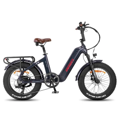 FAFREES F20 Master elektromos kerékpár 20 * 4,0 hüvelykes zsíros gumiabroncsok 500 W hátsó hajtómotor 48 V 22,5 AH akkumulátor - Szürke