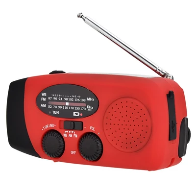 Hordozható rádió AM/FM-mel, zseblámpával, olvasólámpával
