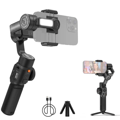 ZHIYUN SMOOTH 5S AI kézi 3 tengelyes karmantyú stabilizátor telefonhoz, vloghoz, gimbalhoz