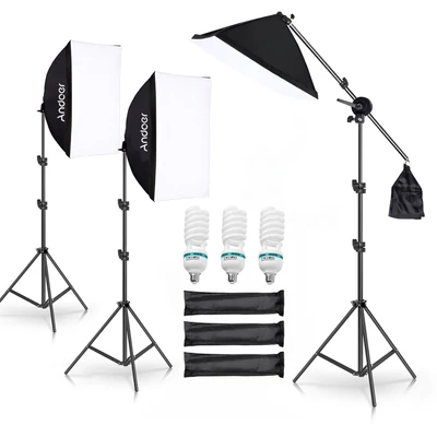 Andoer Stúdió fényképészeti lámpakészlet, Softbox világítási készlet