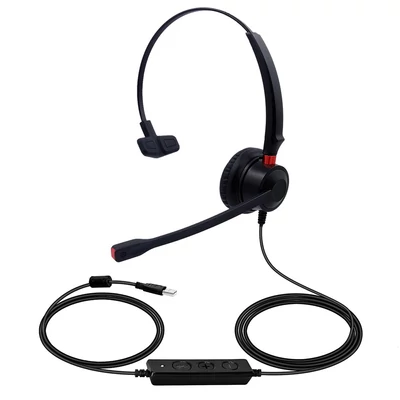 H630-USB USB vezetékes számítógépes fejhallgató mikrofonnal Zajcsökkentő univerzális iroda, Call Center fejhallgató, egyoldalas