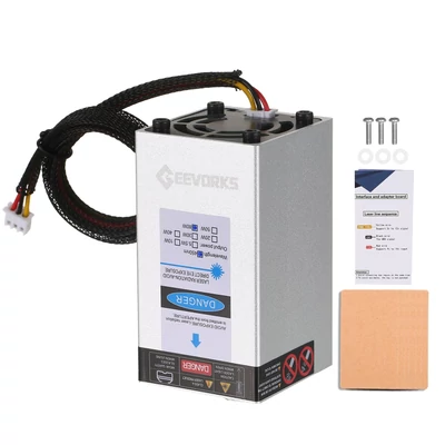 Geevorks 450 nm-es 80 W-os lézermodul, fix fókusztávolságú lézergravírozó fej