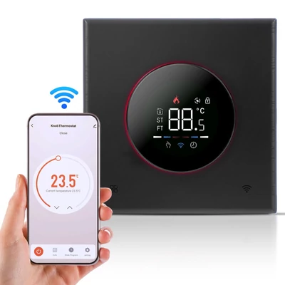 Okos termosztát házhoz, 5+1+1 heti programozási mód - Fekete, Víz/gáz bojler