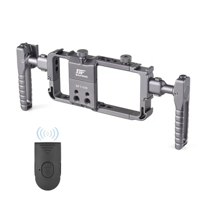 BAFANG BFT-02B univerzális telefontartó, hordozható telefon videorögzítő készlet, kézi okostelefon stabilizátortartó - Szürke