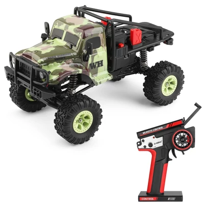 WLtoys 184021 távirányítós autó, 1/18 2,4 GHz, 4WD katonai teherautó