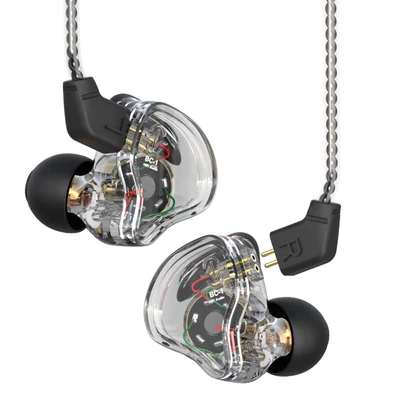 CCZ Melody In-Ear Monitor fülhallgató, zajszűrés, színpadi dinamikus fejhallgató - Átlátszó, D típus