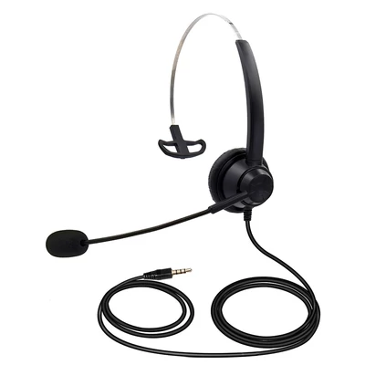 H360 3,5 mm-es vezetékes számítógépes fejhallgató mikrofonnal, univerzális irodai / Call Center egyoldalas fejhallgató