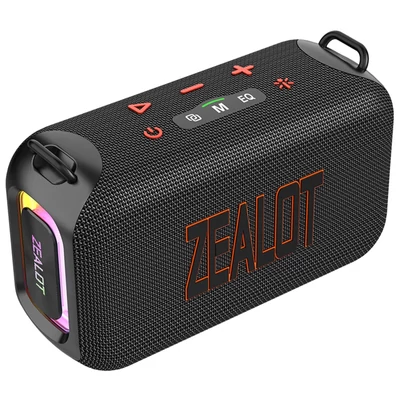 ZEALOT S85 hordozható vezeték nélküli BT 5.3 hangszóró, 50 W-os továbbfejlesztett mélyhangdoboz - Fekete