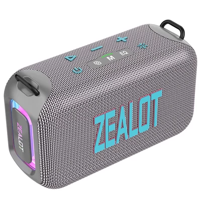 ZEALOT S85 hordozható vezeték nélküli BT 5.3 hangszóró, 50 W-os továbbfejlesztett mélyhangdoboz - Szürke
