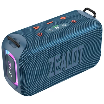 ZEALOT S85 hordozható vezeték nélküli BT 5.3 hangszóró, 50 W-os továbbfejlesztett mélyhangdoboz - Kék