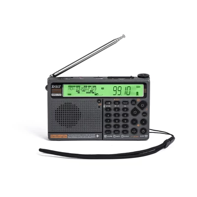 HanRongDa HRD-757 többsávos rádió (FM AM MW SW V.UHF AIR WB) - Zöld