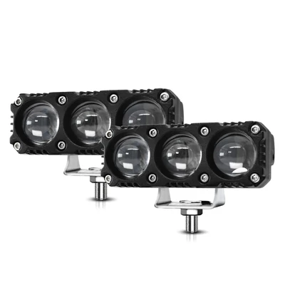 Motorkerékpár spotlámpák, motorkerékpár LED-es menetlámpák (2 db) - 3 lencse