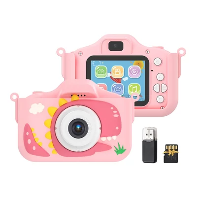 X13S 1080P Kids digitális fényképezőgép, aranyos digitális videokamera gyerekeknek - Pink
