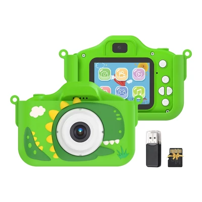 X13S 1080P Kids digitális fényképezőgép, aranyos digitális videokamera gyerekeknek - Zöld