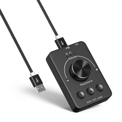 USB számítógépes hangerőszabályzó, BT5.1 audio adó U lemez Lejátszás