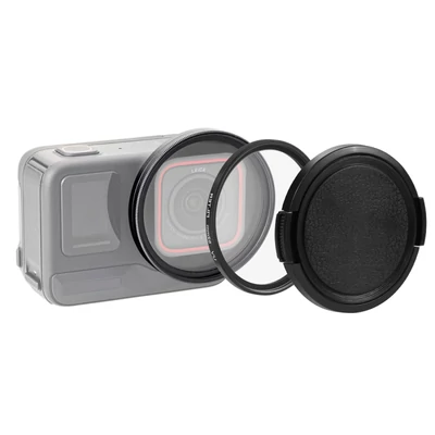 PULUZ PU969B sportkamera, UV lencseszűrő, szűrőadapter gyűrűvel, lencsevédő
