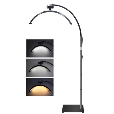 Andoer HD-M60X 30 W padló LED videolámpa, félhold alakú kitöltőlámpa - Fekete