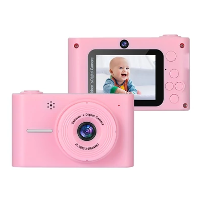 1080P digitális fényképezőgép, 20MP gyerekkamera - Pink