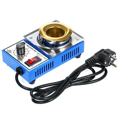 Mini ólommentes forrasztóedény, titán bevonatú, rozsdamentes acél forrasztóedény (220 V) - 100W 38mm 250g