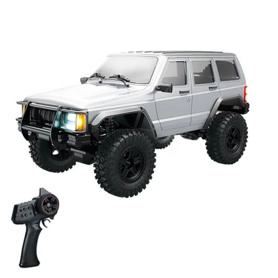 2,4 GHz-es 1:18 4WD újratölthető elektromos terepjáró LED lámpákkal - Fehér, 2 akkumulátor