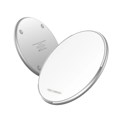 10 W-os vezeték nélküli töltő iOS/Android telefonokhoz, gyorstöltő pad, multivédelem - Fehér