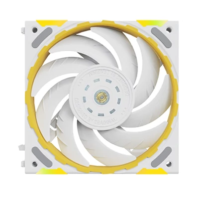Yeston számítógépház hűtőventilátor, 120 mm-es ARGB számítógépes processzorhűtő 2200 ford./perc fordulatszámmal, FDB csapágy - Fehér