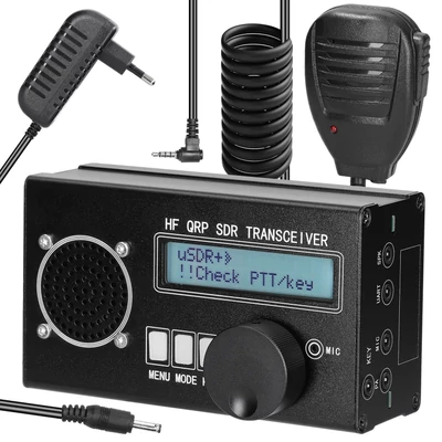 uSDR uSDX 8 sáv, SDR All Mode, nagyfrekvenciás SSB QRP adó-vevő tápellátással és SWR jelzővel