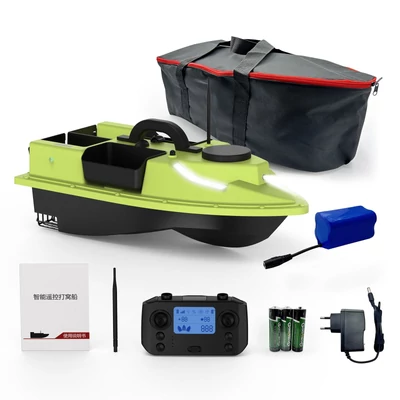 99 csalihely GPS RC csalicsónak, 500 méteres hatótávú vezeték nélküli távirányító - Sárga, 5200 mAh akkumulátor