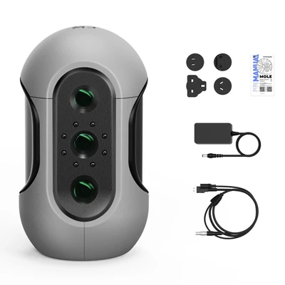 3DMakerpro Mole kézi 3D szkenner 3D nyomtatóhoz, 0,05 mm-es pontosság és 0,1 mm-es felbontás