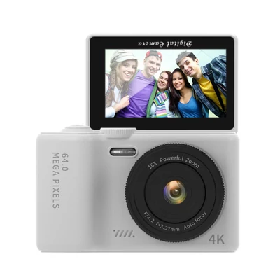 G01 4K digitális videokamera és fényképezőgép gyerekeknek/tinédzsereknek, 3" kihajtható képernyő, WiFi