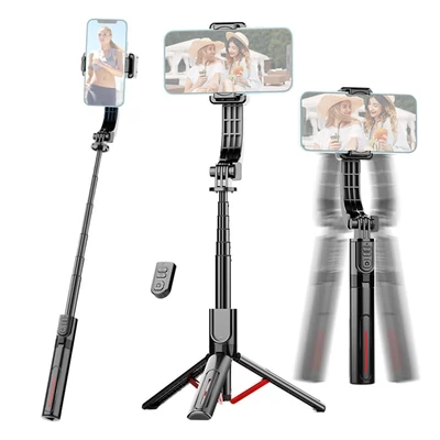 C08 Kihúzható telefonos gimbal stabilizátor, szelfibot állvány távirányítóval, vloghoz, élő közvetítéshez, online videókhoz