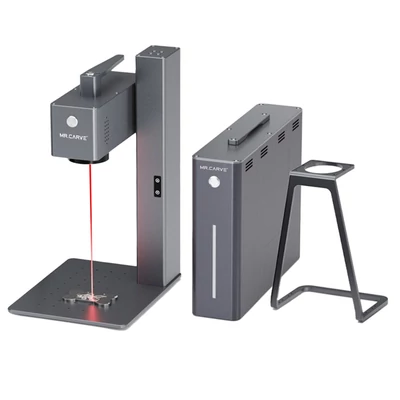 MR.CARVE C2 20W szálas lézergravírozó, kézi logómárkázó, autofókusz, 0,001 mm pontosság, 150x150 mm munkaterület, forgatható fej