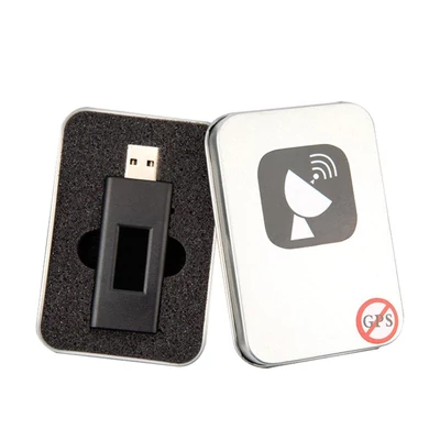 U típusú globális helymeghatározó rendszer L2 jelárnyékoló USB interfésszel, LED kijelzővel és fém tárolódobozzal