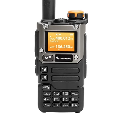 QUANSHENG UV-K6 5W Walkie Talkie, VHF UHF két sávos rádió, AM/FM vétel, NOAA időjárásriasztó, beépített akkumulátor, Type-C töltés