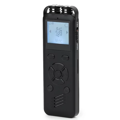16GB digitális hangrögzítő, hangvezérelt felvétel, MP3 lejátszó, 72 óra rögzítés, jelszavas védelem, előadásokhoz és interjúkhoz