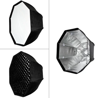 Godox SB-UE 80 cm hordozható nyolcszögletű méhsejtrácsos ernyő softbox Bowens bajonettel speedlite-hoz