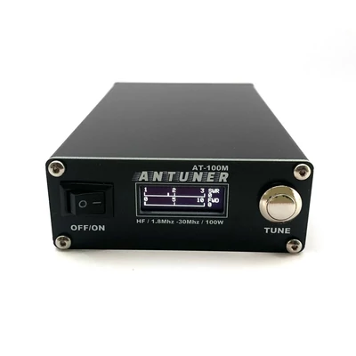Antuner mindenes 1,8–30 MHz 100 W antennahangoló beépített állóhullámmérővel és teljesítménymérővel HF rádióhoz (usdx g1m ft-818 817 ic-705)