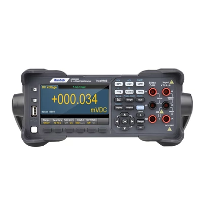 Hantek HDM3055 digitális asztali multiméter, nagy pontosságú 5 1/2 digites, 4,3" LCD, 30 kS/s adatgyűjtés, True RMS, hőmérsékletmérés